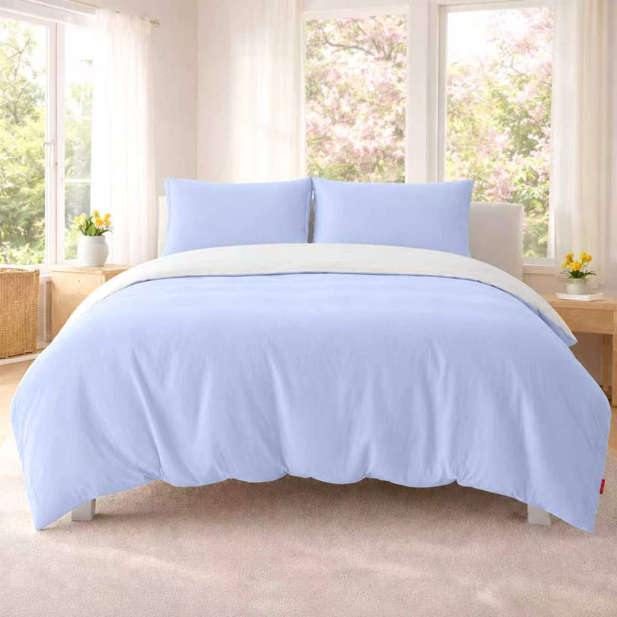 Cloud Blue Zipped Duvet Cover