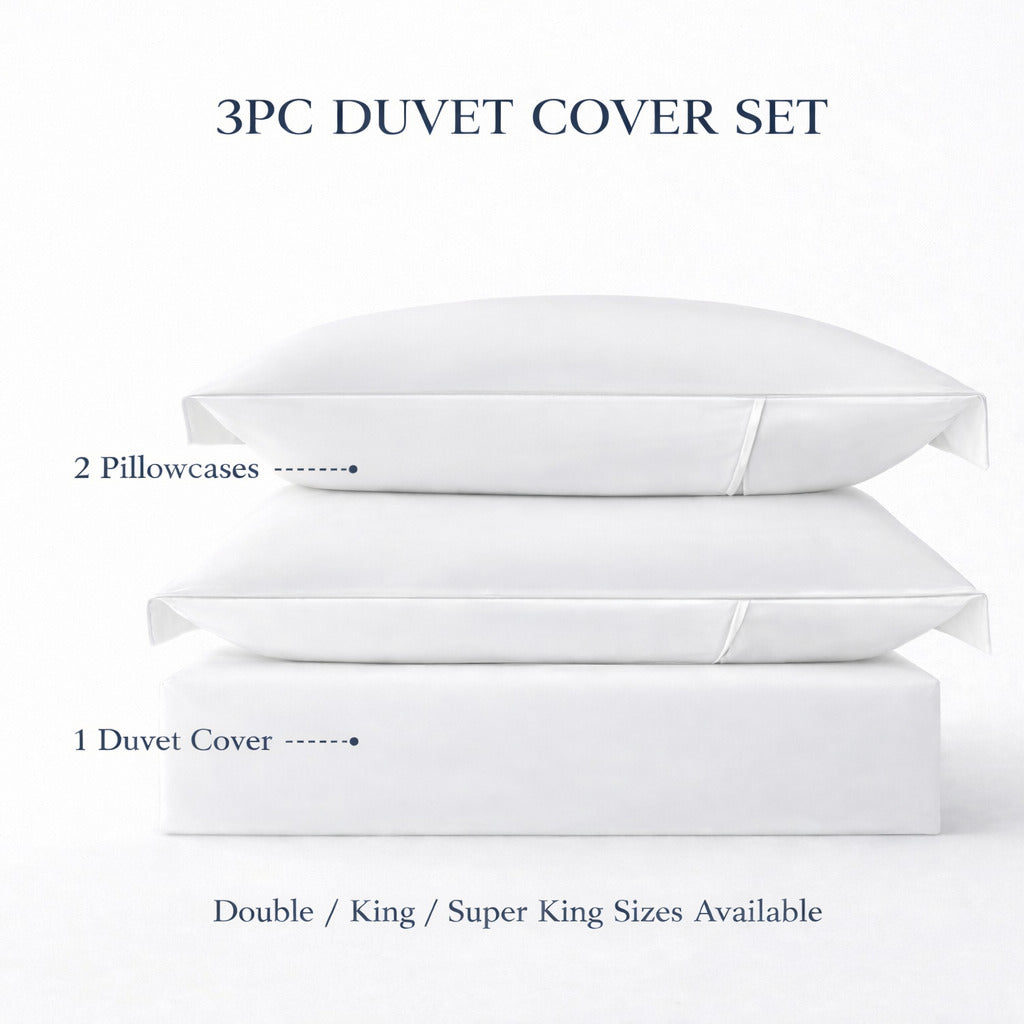 Easy to Use 3-Sided Zipped Duvet Cover Set · Cloud Cotton - Mist Collection