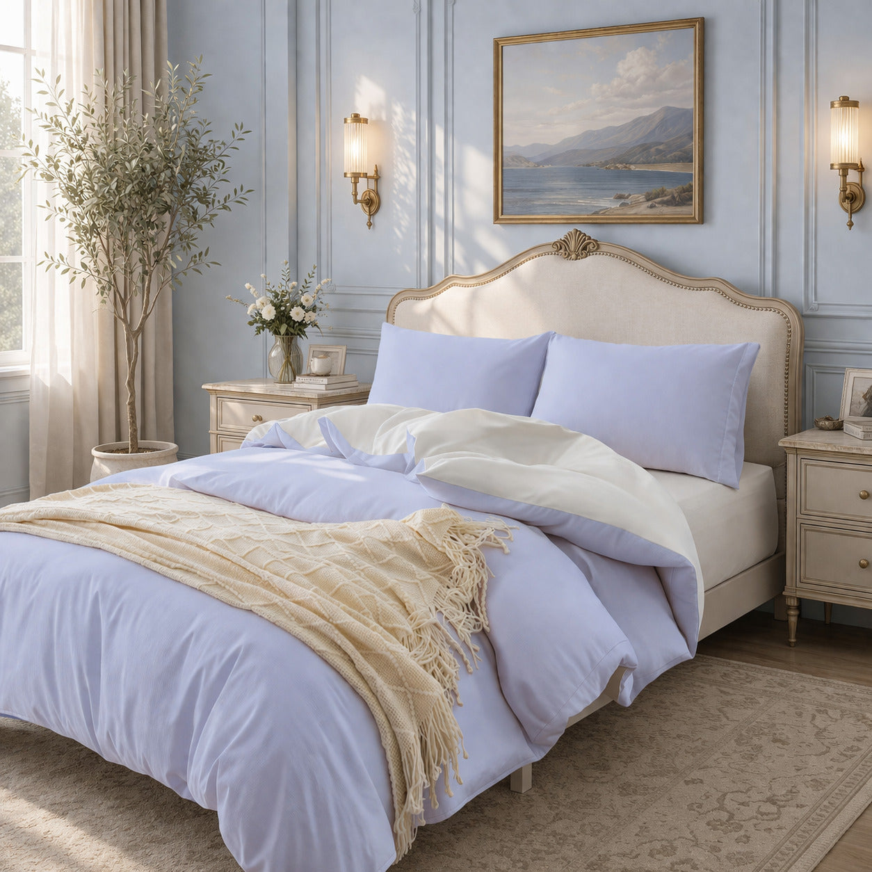 Cloud Blue Zipped Duvet Cover