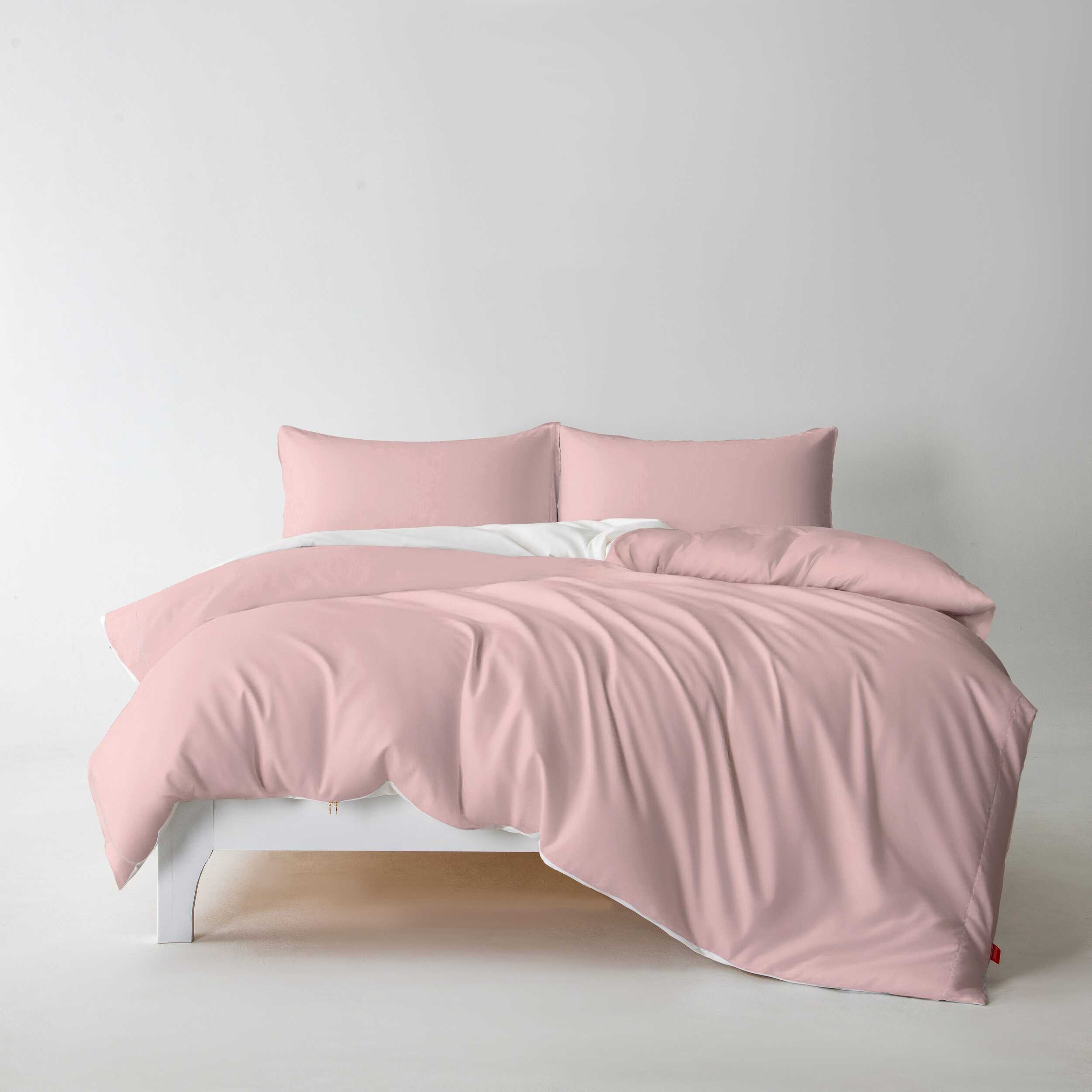 Redssen 3-sided zip duvet cover set, easy to change bedding #color_cloud-pink