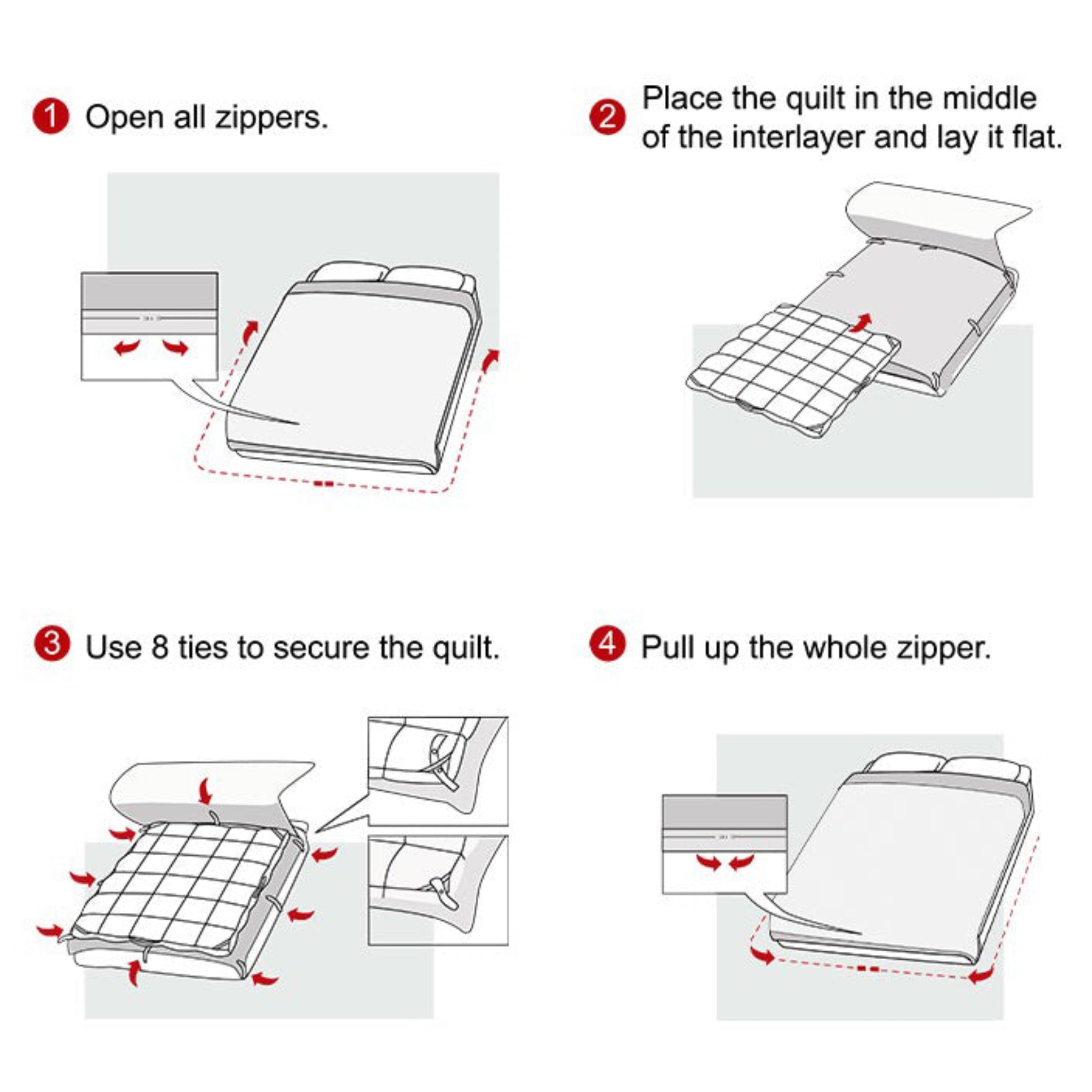 Redssen 2025 First-of-its-kind Smart Zipper Duvet Cover Set
