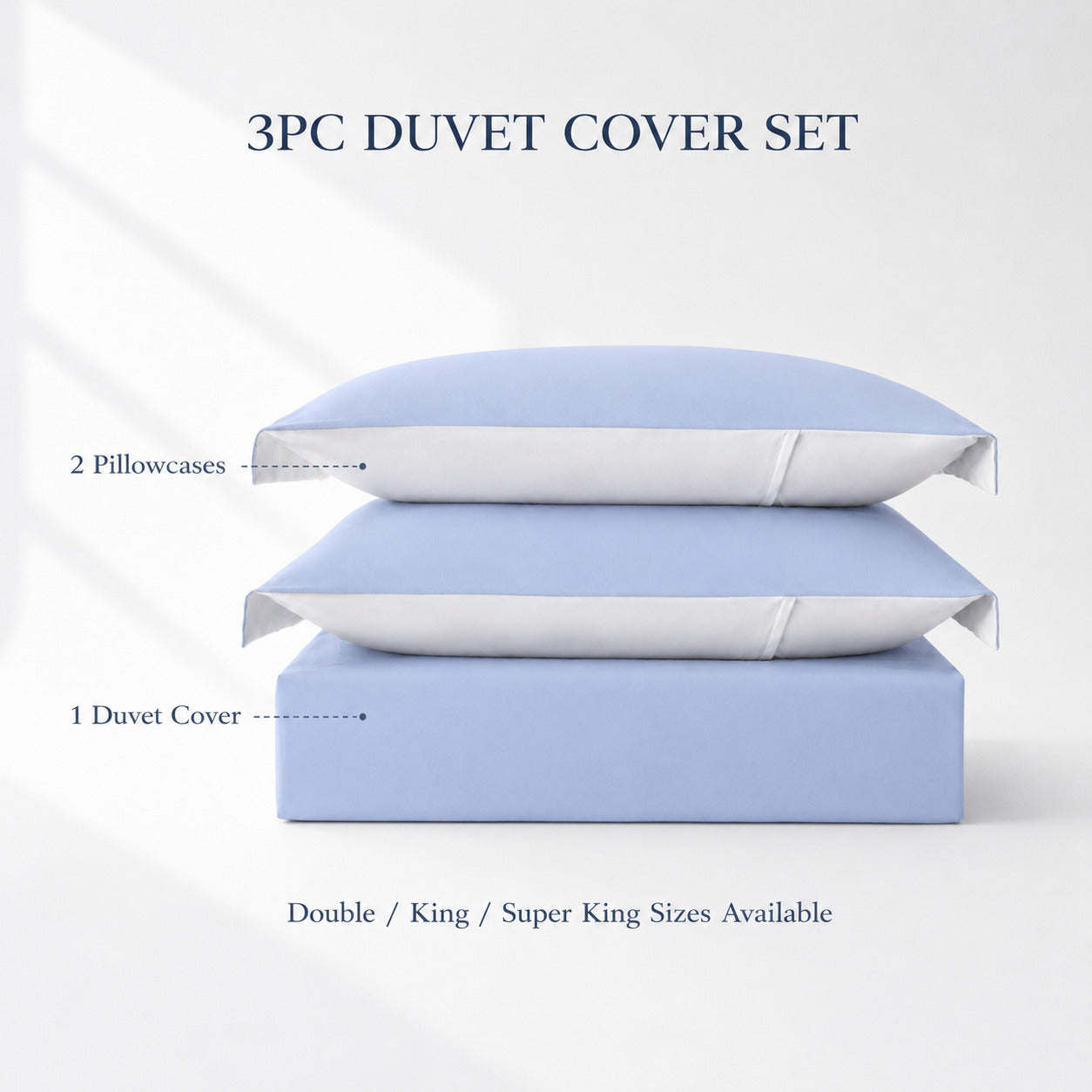 Cloud Blue Zipped Duvet Cover