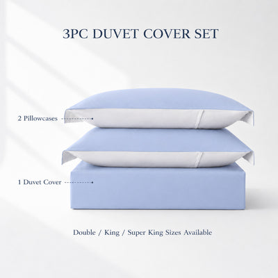 Cloud Blue Zipped Duvet Cover