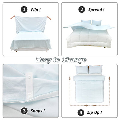 ice Blue Duvet Cover
