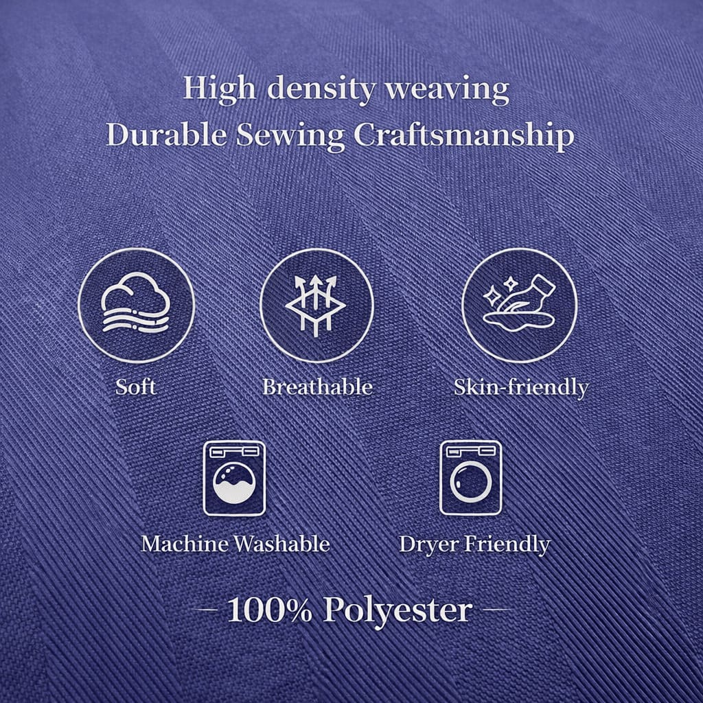 Redssen duvet cover fabric with high density weaving, soft breathable and durable material #color_navy-blue