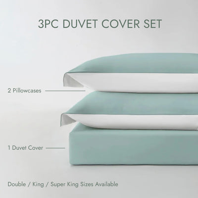 duvet cover set includes 2 pillowcases and 1 duvet cover, Redssen bedding set sage green #color_cloud-green