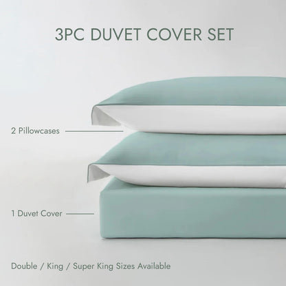 3-Sided Zipper Duvet Cover Set, 400TC Cotton
