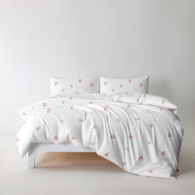 Redssen 3-Sided Zip Reversible Rose Garden Duvet Cover Set, Soft Breathable Bedding #color_rose-garden