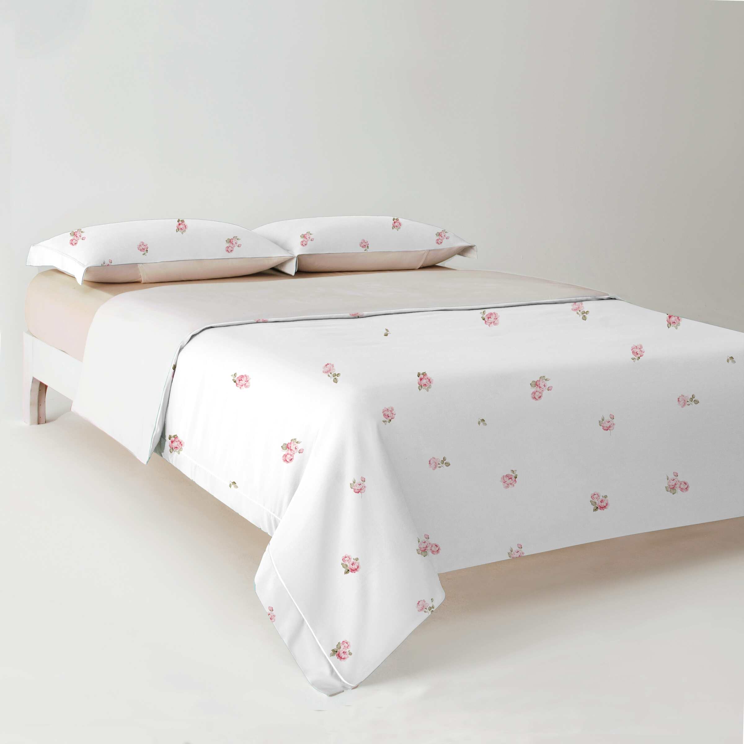 400 TC Cotton Duvet Cover with Zip Fastening Rose Garden – Redssen