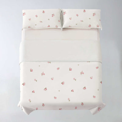 Redssen 3-Sided Zip Reversible Rose Garden Duvet Cover Set, Soft Breathable Bedding #color_rose-garden