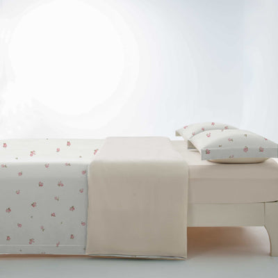 Redssen 3-Sided Zip Reversible Rose Garden Duvet Cover Set, Soft Breathable Bedding #color_rose-garden