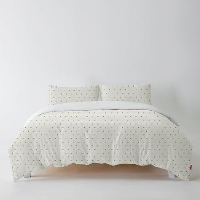 Redssen 3-Sided zipped duvet cover set with polka dot pattern, comfortable and breathable bedding #color_spot-pattern