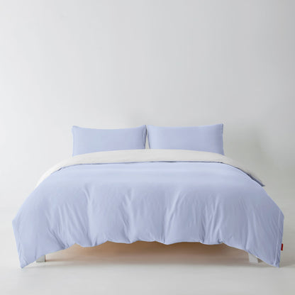 3-Sided Zipper Duvet Cover Set  · Cloud Green