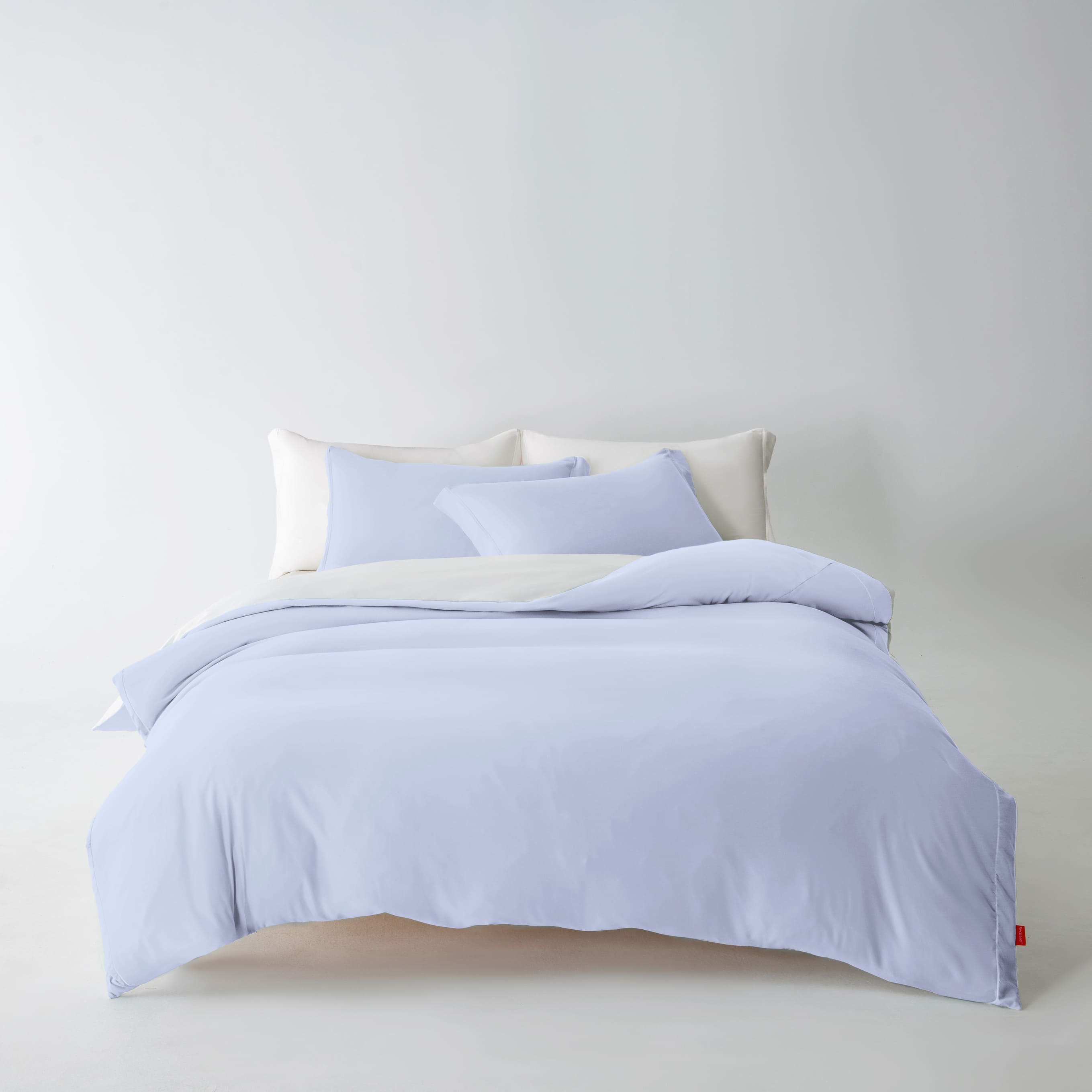 3-Sided Zipper Duvet Cover Set  · Cloud Green
