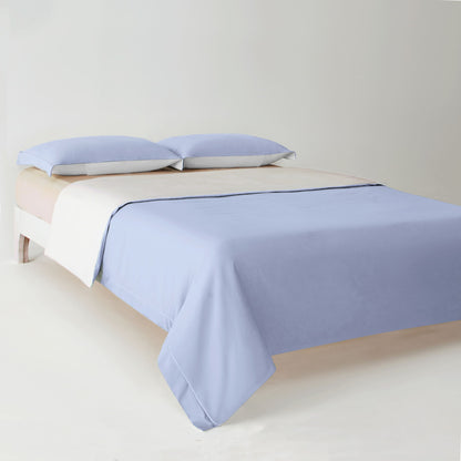 3-Sided Zipper Duvet Cover Set  · Cloud Green