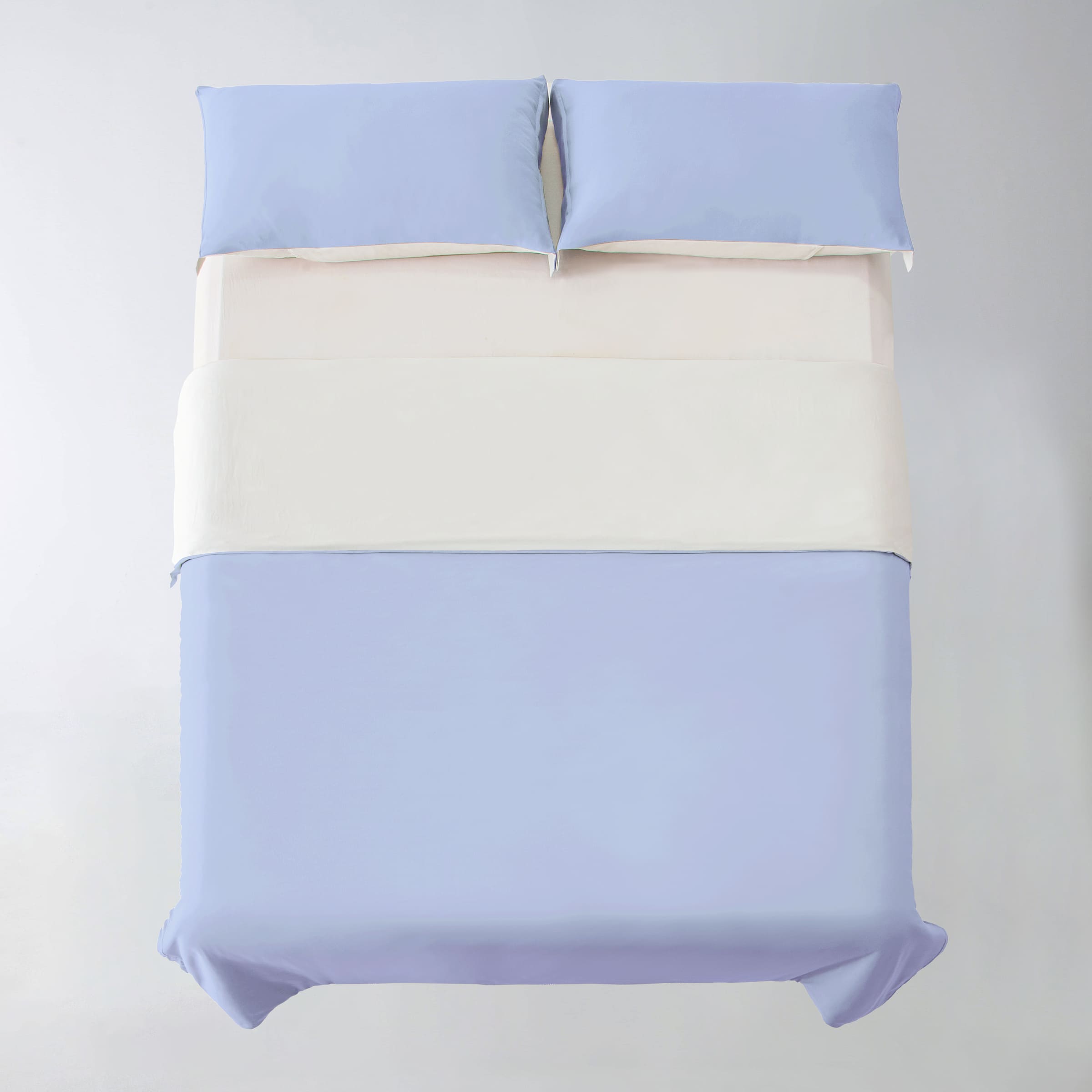 3-Sided Zipper Duvet Cover Set  · Cloud Green