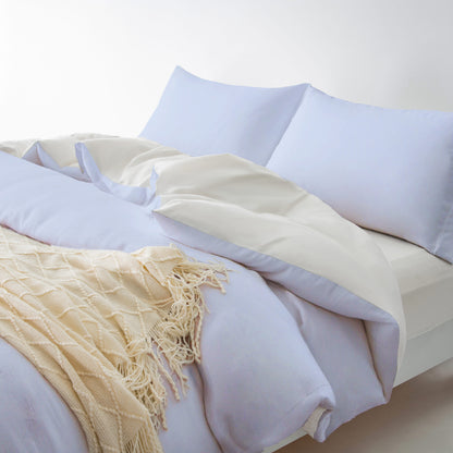 3-Sided Zipper Duvet Cover Set  · Cloud Green