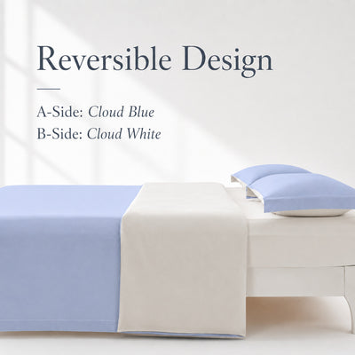 Cloud Blue Zipped Duvet Cover