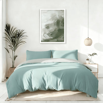 3-Sided Zipper Duvet Cover Set, 400TC Cotton