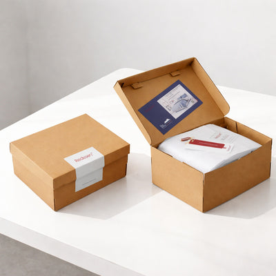 Redssen duvet cover premium packaging, gift-ready bedding set in box #color_cloud-white
