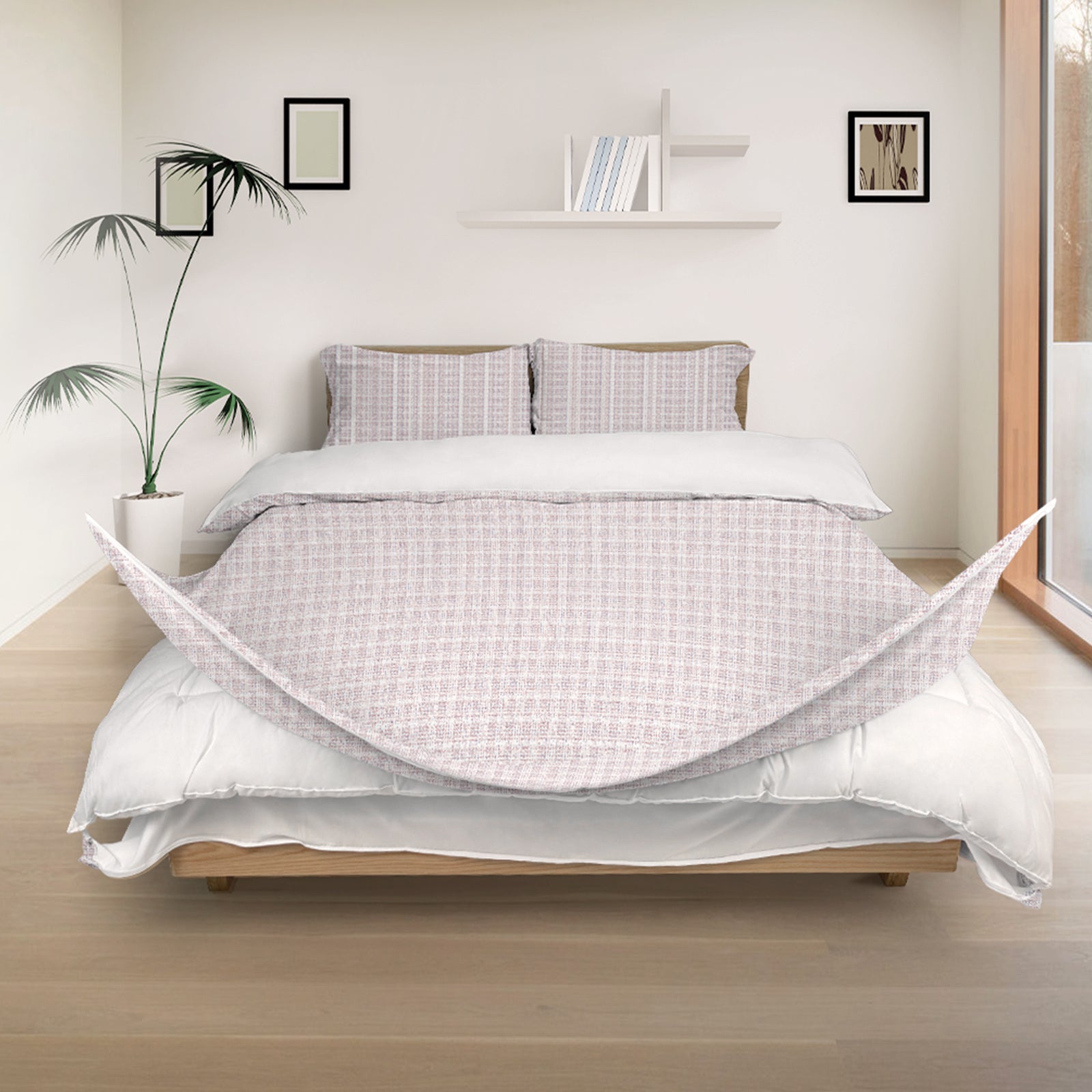 400 TC Cotton Duvet Cover with Zip Fastening Rose Garden – Redssen