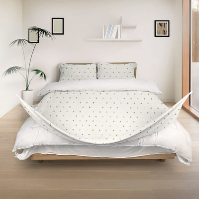 Redssen 3-sided zip duvet cover opening, polka dot pattern with pillowcases #color_spot-pattern