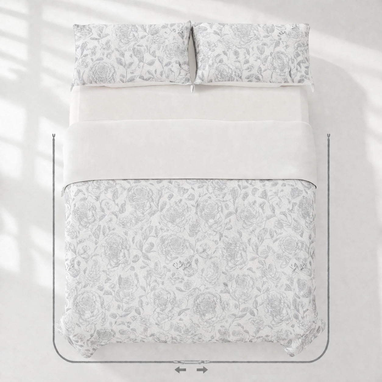 A soft, long & continuous zip track on Redssen duvet cover