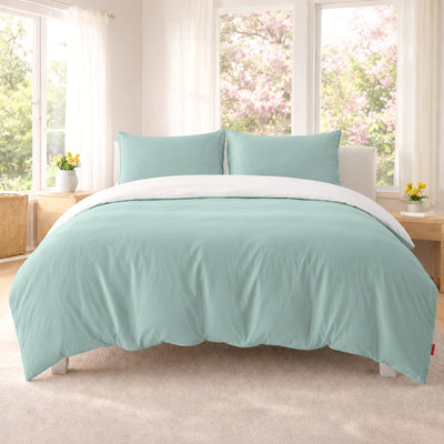 Cloud Green Zip Up Duvet Cover